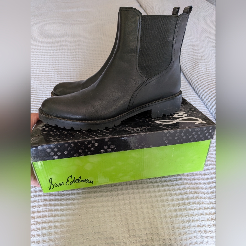 Sam Edelman Black Chelsea Boots